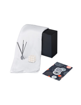 Подарочный набор Re:y. Cocoon с пледом, свечой и диффузором