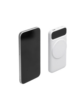 Магнитный беспроводной внешний аккумулятор со встроенными кабелями Мэни, 10000 мАч