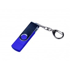 USB 2.0/micro USB/Type-C- флешка на 64 Гб c поворотным механизмом