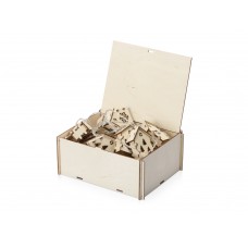 Елочная гирлянда с лампочками Зимняя сказка в деревянной подарочной коробке