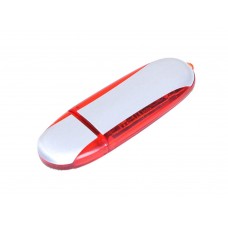 USB 2.0- флешка промо на 4 Гб овальной формы