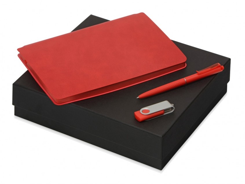 Подарочный набор Notepeno с блокнотом А5, флешкой и ручкой