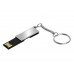 USB 2.0- флешка на 32 Гб с поворотным механизмом и зеркальным покрытием