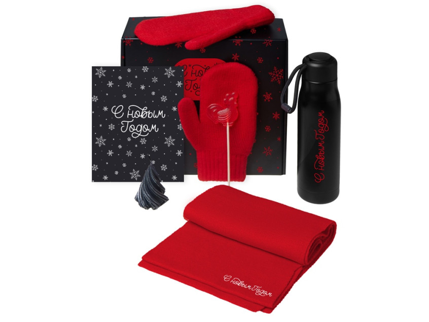 Подарочный набор Re:Air с варежками, шарфом и термосом