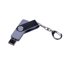 USB 2.0/micro USB/Type-C- флешка на 32 Гб c поворотным механизмом