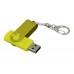 USB 2.0- флешка промо на 32 Гб с поворотным механизмом и однотонным металлическим клипом