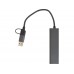 USB-хаб Command с коннектором 2-в-1 USB-C и USB-A, 2.0/3.0