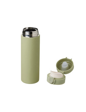 Вакуумная термокружка c кнопкой Guard, soft-touch, 400 мл, тубус