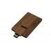 USB 2.0- флешка на 32 Гб в виде деревянной карточки с выдвижным механизмом