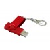 USB 2.0- флешка промо на 4 Гб с поворотным механизмом и однотонным металлическим клипом