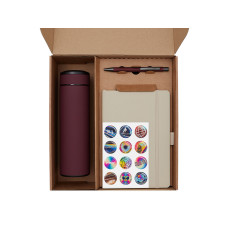 Набор Warmpage с термосом, блокнотом, ручкой и чаем