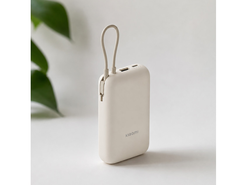 Внешний аккумулятор со встроенным кабелем Xiaomi Power Bank (Integrated Cable), 10000 мАч
