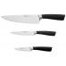 Набор из 3 кухонных ножей в универсальном блоке UNA