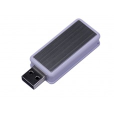 USB 3.0- флешка промо на 64 Гб прямоугольной формы, выдвижной механизм