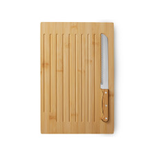 Разделочная доска из бамбука Круста с хлебным ножом