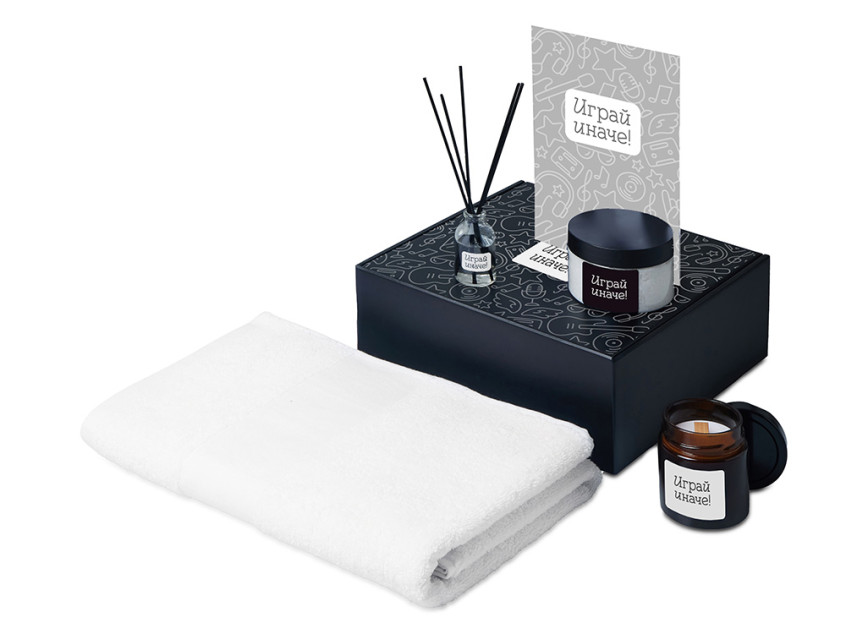 Подарочный набор Re:y. Care с полотенцем, солью для ванны и диффузором