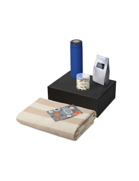 Подарочный набор Re:y. Warm с пледом, термосом и чаем