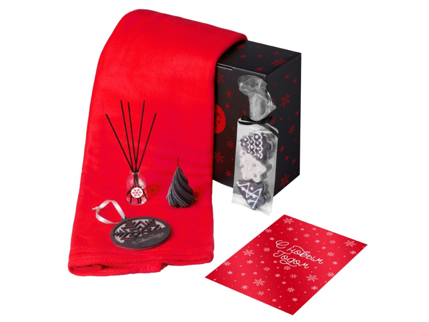 Подарочный набор Re:Home с пледом, свечой и диффузором