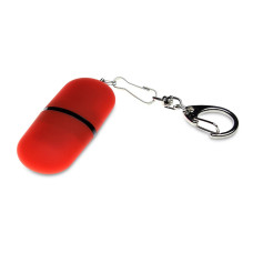 USB 2.0- флешка Goutte Soft-touch на 128 Гб каплевидной формы