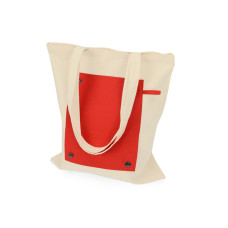 Складная хлопковая сумка для шопинга Gross с карманом, 180 г/м2