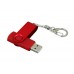 USB 2.0- флешка промо на 32 Гб с поворотным механизмом и однотонным металлическим клипом