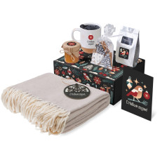 Подарочный набор Re:Nest с пледом, кружкой и вареньем