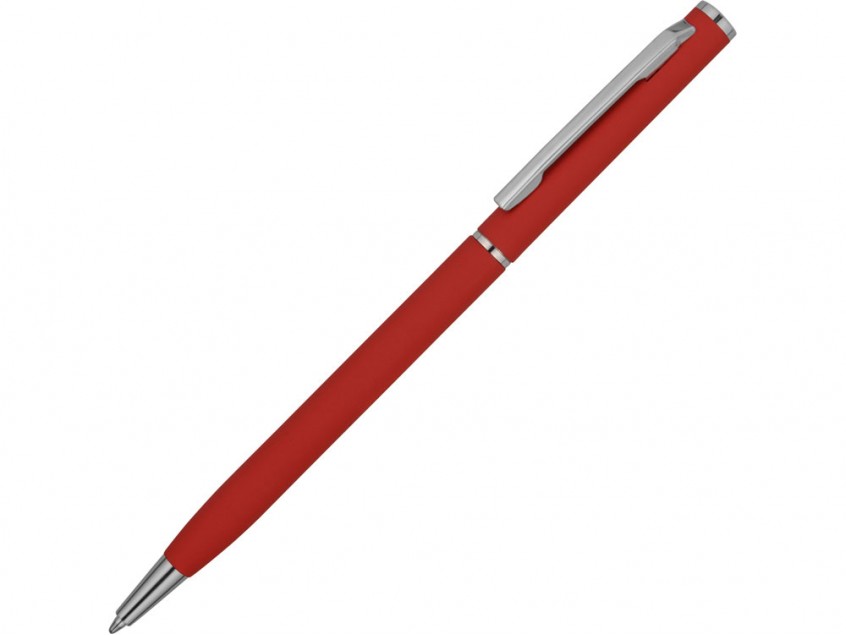 Ручка металлическая шариковая Атриум софт-тач