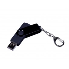 USB 2.0/micro USB/Type-С- флешка на 64 Гб 3-в-1 с поворотным механизмом