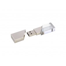 USB 2.0- флешка на 16 Гб кристалл в металле