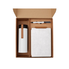 Набор Draftea с блокнотом, ручкой, термосом и чаем