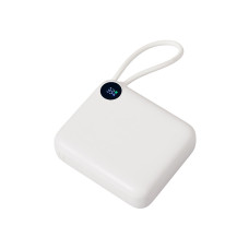 Внешний аккумулятор со встроенным кабелем Liri, QC/PD, 10000 мАч