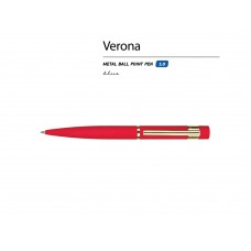 Ручка металлическая шариковая Verona, софт-тач
