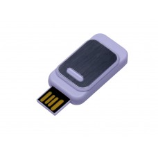 USB 2.0- флешка промо на 32 Гб прямоугольной формы, выдвижной механизм