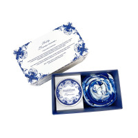 Набор: платок Гжель и свеча Птица счастья