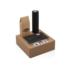 Набор Warmpage с термосом, блокнотом, ручкой и чаем