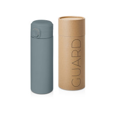 Вакуумная термокружка c кнопкой Guard, soft-touch, 400 мл, тубус