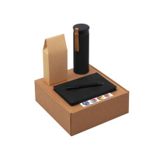 Набор Draftea с блокнотом, ручкой, термосом и чаем