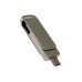 USB 3.0- флешка на 16 Гб с поворотным механизмом и дополнительным разъемом Type-C