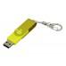 USB 2.0- флешка промо на 32 Гб с поворотным механизмом и однотонным металлическим клипом