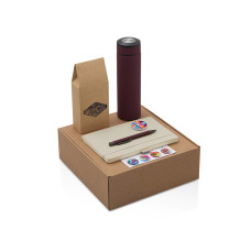 Набор Warmpage с термосом, блокнотом, ручкой и чаем