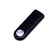 USB 2.0- флешка промо на 4 Гб прямоугольной формы, выдвижной механизм