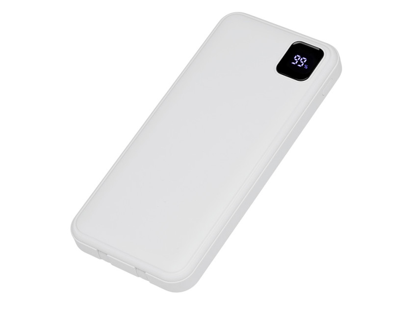 Внешний аккумулятор со встроенными кабелями Фрэйм, 10000мач