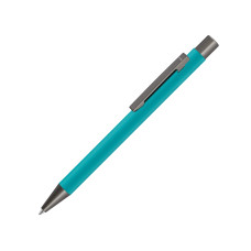 Ручка металлическая шариковая Straight Gum soft-touch с зеркальной гравировкой