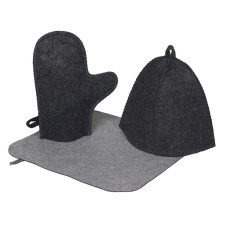 Банный набор из шапки, рукавицы и коврика Calm