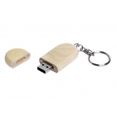 USB 3.0- флешка на 128 Гб овальной формы и колпачком с магнитом