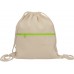 Рюкзак-мешок хлопковый Lark с цветной молнией