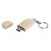 USB 2.0- флешка на 4 Гб овальной формы и колпачком с магнитом