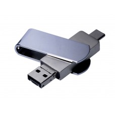 USB 2.0-флешка на 64 Гб 3-в-1 с разъемами Micro USB и USB-C