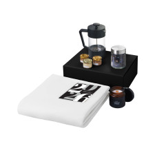 Подарочный набор Re:Moments с пледом, френчпрессом и медом