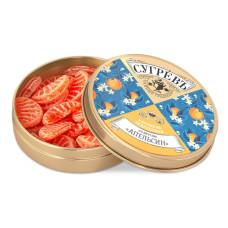 Карамель леденцовая со вкусом апельсина в банке